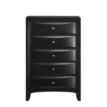 Emily Black 5 Piece Bedroom Set