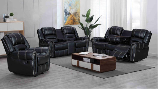 Lexington Black - 3PC Reclining Living Room