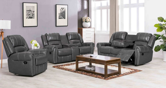 Lexington Gray - 3PC Reclining Living Room