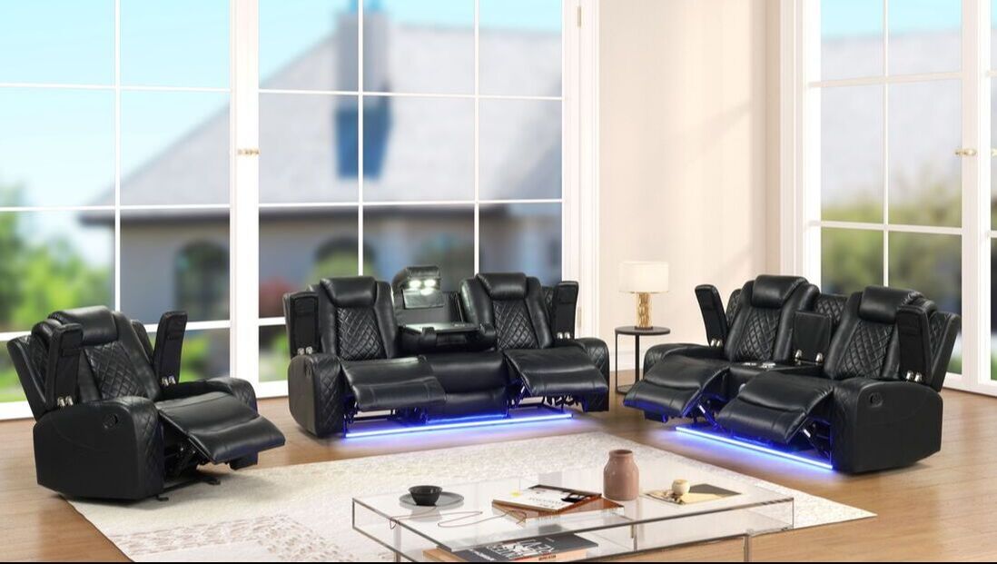 Luz Black - 3PC Reclining Set