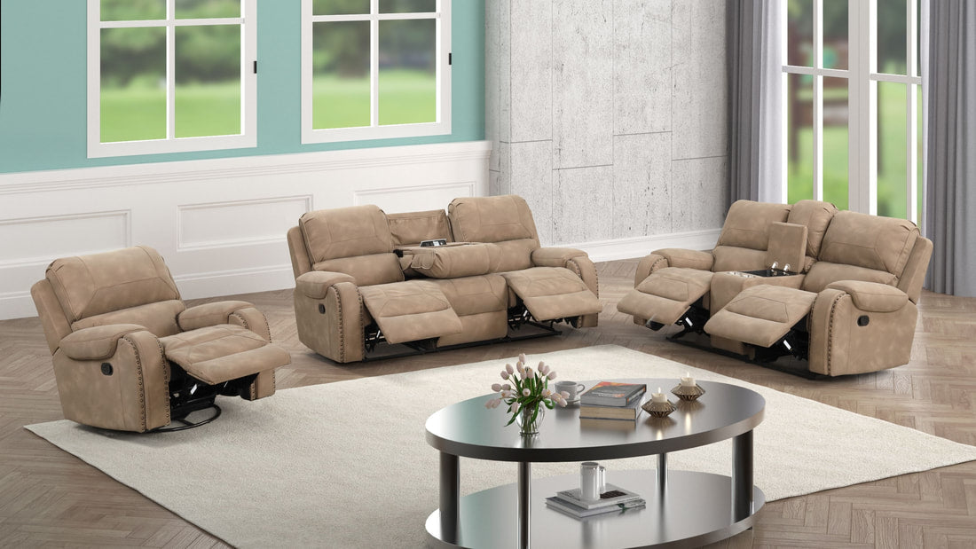 Titan-Latte OVERSIZED 3pc Reclining Set