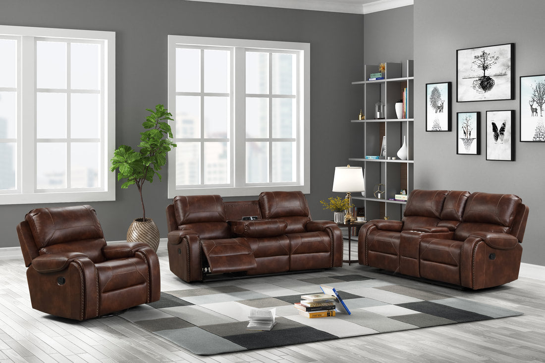 Titan 2.0 OVERSIZED-Rust 3pc Reclining Set